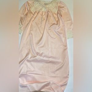 Bert Yelin For Iris Pink Gown w/Lace Satin Size Petite P
